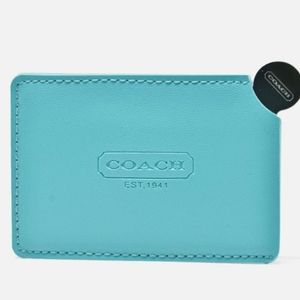 Light Sky Blue Coach Pocket Mirror NIB